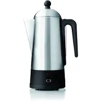 C3 Design Eco - Elektrisk kaffebryggare - 6 koppar - svart / borstat rostfritt stål