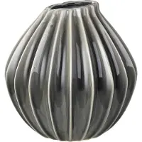 Broste Copenhagen Wide vas 25 x 25 cm, Smokey Grey