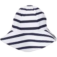 Petit Crabe Badhatt - Frey - Vit/Marinblårandig - - 0-2 år (50-92) - Badhatt