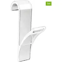 Wenko hängare för element transparent, 2-pack