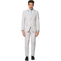 Opposuits Kostym Groovy Grey Grå Storlek