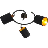 QAZQA Modern taklampa svart 3-ljus - Lofty