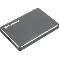 Transcend StoreJet 25C3N 2 TB Extern hårddisk 2.5 USB 3.2 Gen 1 Grå-metallic TS2TSJ25C3N