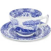 Spode Blue Italian frukostkopp blå/vit