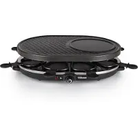 Tristar RA-2996 Raclette 8 pannor, Non-stick-beläggning Svart