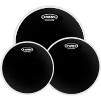 Evans Black Chrome Standard Tom Pack 12 13 16 Heads