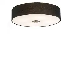 QAZQA Rustik taklampa svart 50 cm - Drum Jute
