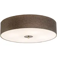 QAZQA Rustik taklampa taupe 50 cm - Drum Jute