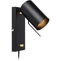 Markslöjd Vägglampa , Carrie, dimbara, Svart, Vardagsrum, Metall, Modern