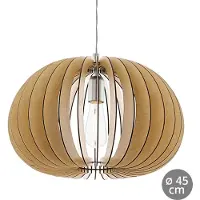 Eglo Cossano, Flexibelt fäste, Lönnfärgad, Nickel, Brun, Stål, Trä, inomhus