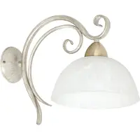 Luminex Vägglampa Flora , dimbar, Mässing / guld, Vardagsrum / matsal, Glas, Lantlig / rustik, Vägglampa, vägglampa inomhus