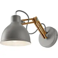 Licht-Erlebnisse Vägglampa Skansen , dimbar, Mörkt trä, Vardagsrum / matsal, Trä, Industriell design, Vägglampa, vägglampa inomhus