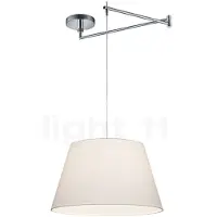 HELESTRA Hänglampa Certo, dimbar, Vitt / opal, Vardagsrum / matsal, Textil / tyger / siden, Modern, Pendellampa