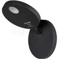 Artemide LED vägglampa Demetra Spotlight, Svart, Vardagsrum / matsal, Aluminium / grå / zink, Design, LED-vägglampa, vägglampa inomhus