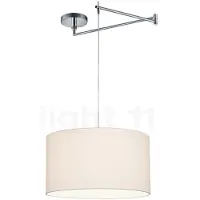 HELESTRA Hänglampa Certo, dimbar, Vitt / opal, Vardagsrum / matsal, Textil / tyger / siden, Modern, Pendellampa