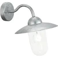 Eglo Vägglampa utomhus MILTON, Aluminium / grå / zink, Glas, Modern, Utomhusvägglampa