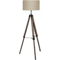 Eglo LANTADA golvlampa svart/taupe FSC