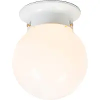 QAZQA Retro taklampa vit opalglas - Scoop