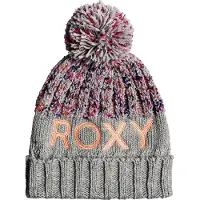 Roxy Mössa - Stickad - Grå m. Pom-Pom/Logo - - One Size - Mössa