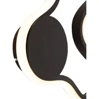 QAZQA Modern vägglampa svart inkl LED - Plomp