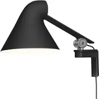 Louis Poulsen Vägglampa , NJP, Svart, Vardagsrum, Metall, Design