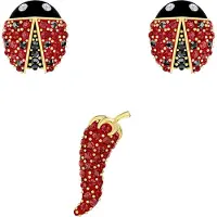 Swarovski Lisabel Söt Nyckelpiga Chic Chili Guldpläterade Örhängen Damörhängen 5498791 Gold-Plated