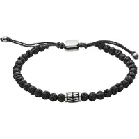 Fossil Armband svart / silver