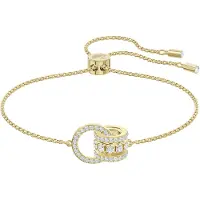 Swarovski Dubbel Ring Armband Damarmband Guld 5499000 Box (Random Color) beige