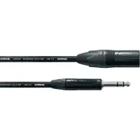 Cordial CPM2,5MV XLR Adapterkabel [1x XLR-hankontakt - 1x Teleplugg 6.35 mm] 2.50 m Svart