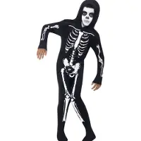 Smiffys Maskeradkläder - Skeleton - Svart/Vit - - 10-12 år (140-152) - Maskeradkläder