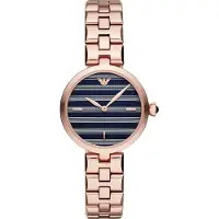 Giorgio Armani AR11220 Rose Gold Steel 316 L Analog Quartz Damklocka