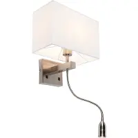 QAZQA Modern vägglampa stål med skärm vit - Bergamo