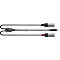 Cordial Audio Adapterkabel [1x Teleplugg 3.5 mm - 2x XLR-hankontakt] 3.00 m Svart