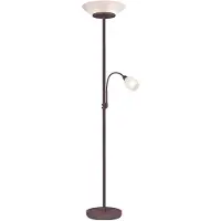 TRIO Leuchten Uplight Gerry, Brun / rost, Vardagsrum / matsal, Metall, Modern, Golvlampa