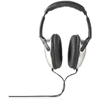 Nedis Over-Ear Wired hörlurar | 3.5 mm | Kabellängd: 2.70 m | Volymkontroll | Silver / Svart