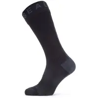 Sealskinz WP All Weather Mid Sock W. Hydrostop, strumpor, svart/grå