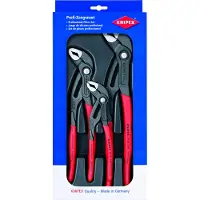 Knipex 00 20 09 V02 Polygrip-set Verkstad 3 delar Videoinspelning per knapptryck, Självklämeffekt, Fininställning