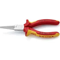 Knipex 30 36 160 VDE Rundtång Rak Krom-vanadium elektriskt stål 160 mm