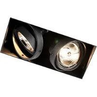 QAZQA Smart infälld spotlight svart trimlös 2-ljus inkl. 2 Wifi GU10 70mm - Oneon