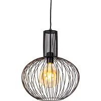 QAZQA Design Hänglampa Svart - Wire Bake