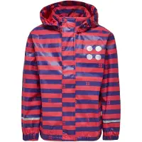 Lego Wear Regnjacka - Mörk Rosa/Lilarandig - - 11 år (146) - Regnjacka
