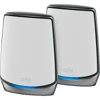 Netgear Orbi WiFi System RBK852 - Wifi-system - (router, utökning) - upp till 350 kvadratmeter - mesh 1GbE, 2.5GbE - Wi-Fi 5, Wi-Fi 6 - trippelband
