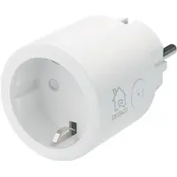 Deltaco Smart Home strömbrytare, 1xCEE 7/3, 10A, timer, 220–240V,vit