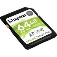 Kingston Canvas Select Plus - Flash-minneskort - 64 GB - Video Class V10 / UHS-I U1 / Class10 - SDXC UHS-I