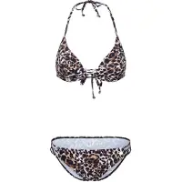 LASCANA Bikini ecru / brun / svart