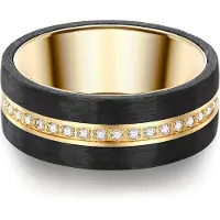 Trilani Ring guldgul / svart / transparent