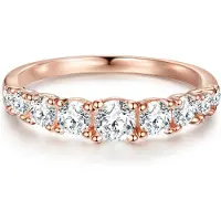 Trilani Ring roséguld / transparent