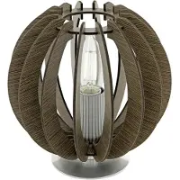 Eglo Lighting Hänglampa Colino, dimbar, Svart, Vardagsrum / matsal, Trä, Pendellampa