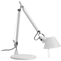 Artemide Skrivbordslampa Tolomeo Micro, Vitt / opal, Arbetsrum / kontor, Aluminium / grå / zink, Design, Bordslampa