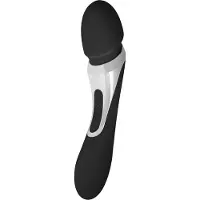 Kaalimato No.1 - massagevibrator 2-i-1 uppladdningsbar svart